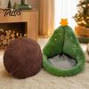 Christmas Sloth Cushion Tree Shaped Seat with Backrest, Soft Crystal Velvet Throw Decorative Star Topped Pillow Pillow, Comfortable Pad for