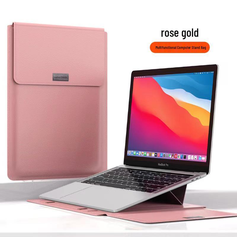 14" Кожаный чехол-подставка для ноутбука, совместимый с MacBook и ноутбуками Huawei