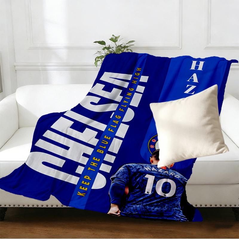 Плед Chelsea F.C. - Мягкий и Удобный, для Спальни, Путешествий, Дивана, Домашнего Декора - Подарок на День Рождения, Рождество для Друга