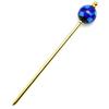 Sea Drop 22mm Glass Kanzashi with Checkered Single Hair Japanese Style Hair Accessory for and Other Kimono Wear Glow-in-the-dark Pattern, Blue,
