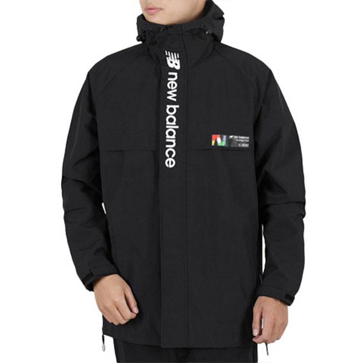 New Balance Hooded Windbreaker Asia Sizing 'Black' Men's AMJ03330-BK
