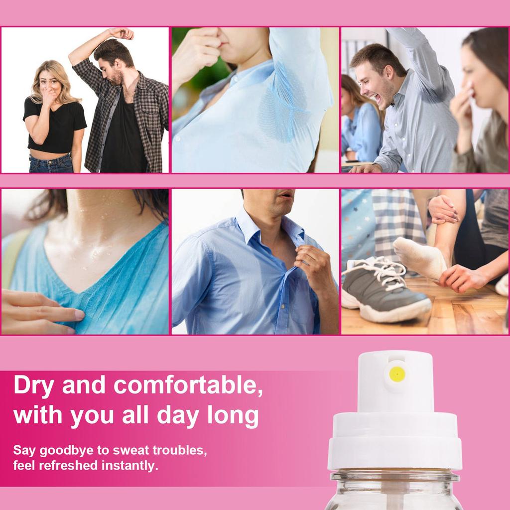 Дезодорант-спрей против пота, очищающий подмышки, запах пота, свежий и сухой спрей, 1 шт., 80 мл