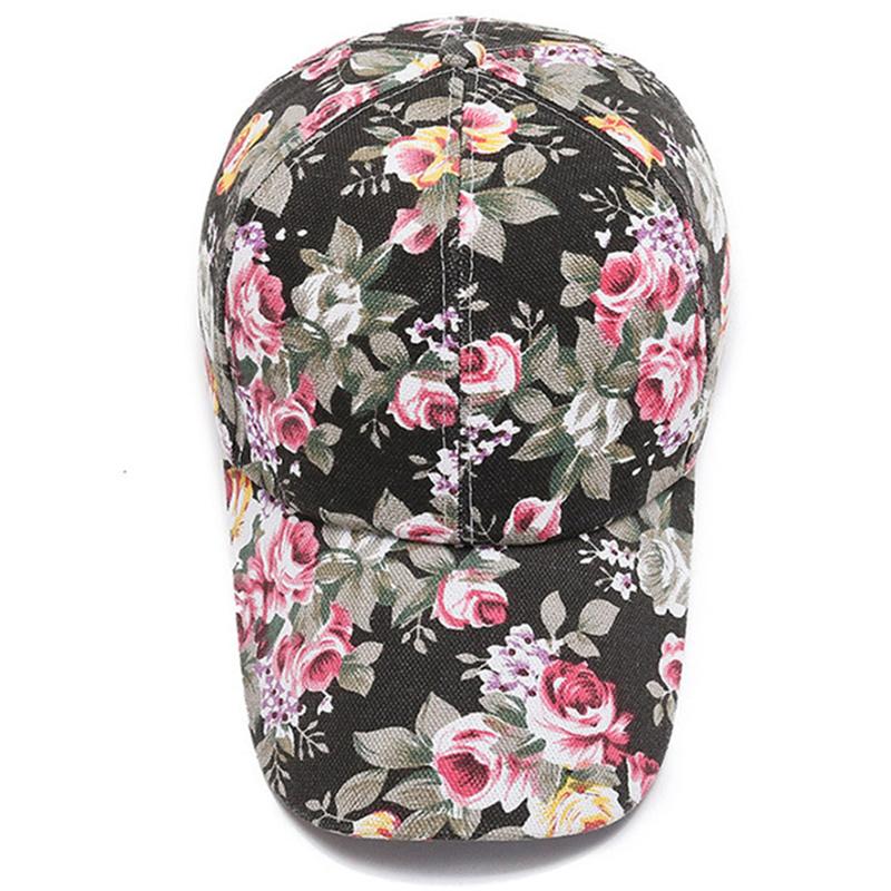 Fashion Women's Summer Cap Floral Print Trucker Hat Outdoor Streetwear Cap Female Baseball Cap With Flowers And Plants Design