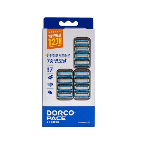 Dorco Лезвия для бритвы PACE7II FRESH 12 упаковок