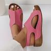 Casual Plus-size Wedge Sandals Women 2025 Summer Sandals New Platform Wedge Fish Mouth Sandals Lightweight Retro Shoes