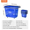 VEVOR Shopping Baskets, 6PCS, 39L Shopping Carts with Handles, Plastic Rolling Shopping Basket with Wheels