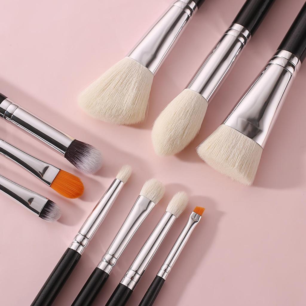 BEILI 10 шт., кисти для макияжа, пудра, тональный крем, консилер, растушевка теней для век, набор кистей для макияжа, pinceaux de maquillage
