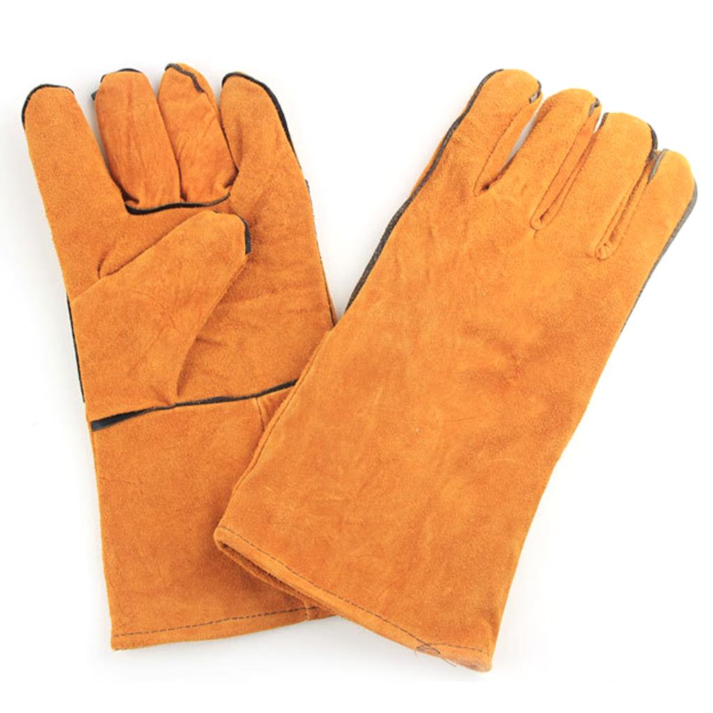 Forge Welding Gloves Cattlehide Thickened Prevents Scald Heat Fire Resistance Welder Gloves for