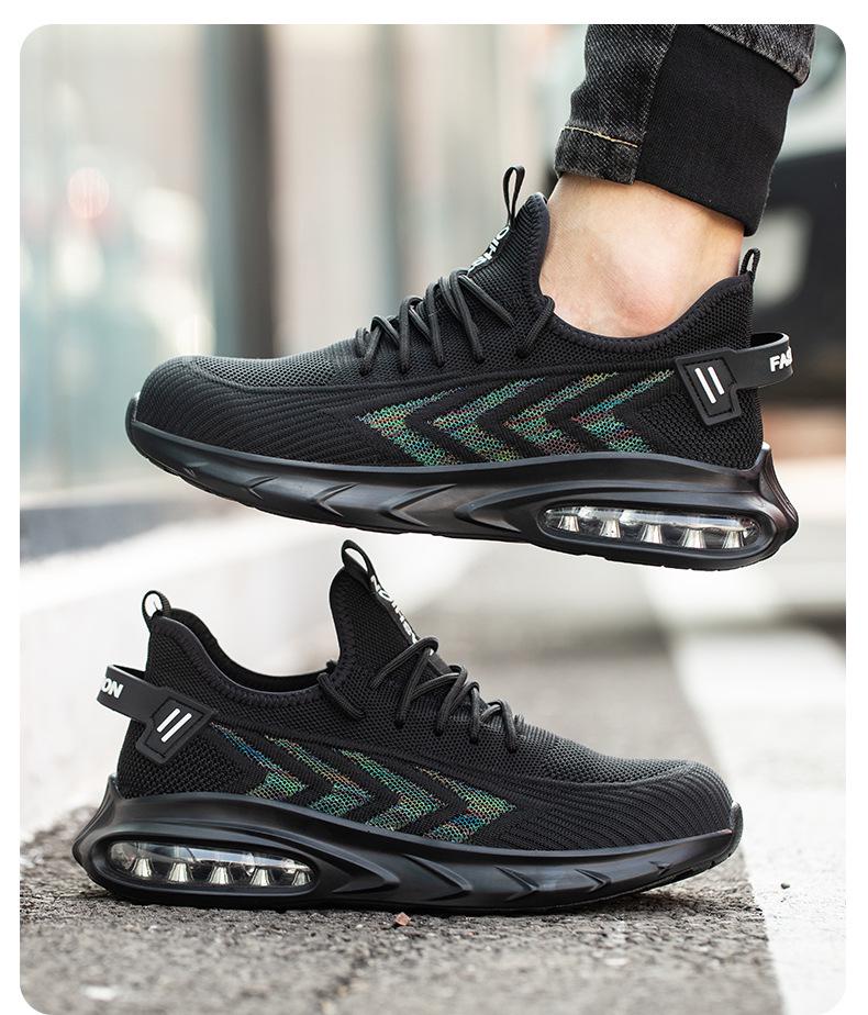 Men's Summer Steel Toe Safety Shoes - Breathable Mesh, Anti-Smash, Anti-Puncture, Lightweight Protection