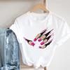 Women Summer Fashion Tshirt Short Sleeve Funny Fingernail Make Up Nail Art Lady Print Tee Top Female Clothing Casual Graphic T-shirt