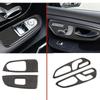 ABS Carbon Fiber Interior Moulding Trim Window Glass Lift Switch Sequins Frame For Mercedes Benz V Class W447 V260 2015-