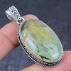 Prehnite Gemstone Handmade 925 Sterling Silver Gift Jewelry Pendant 2.29" u1N65