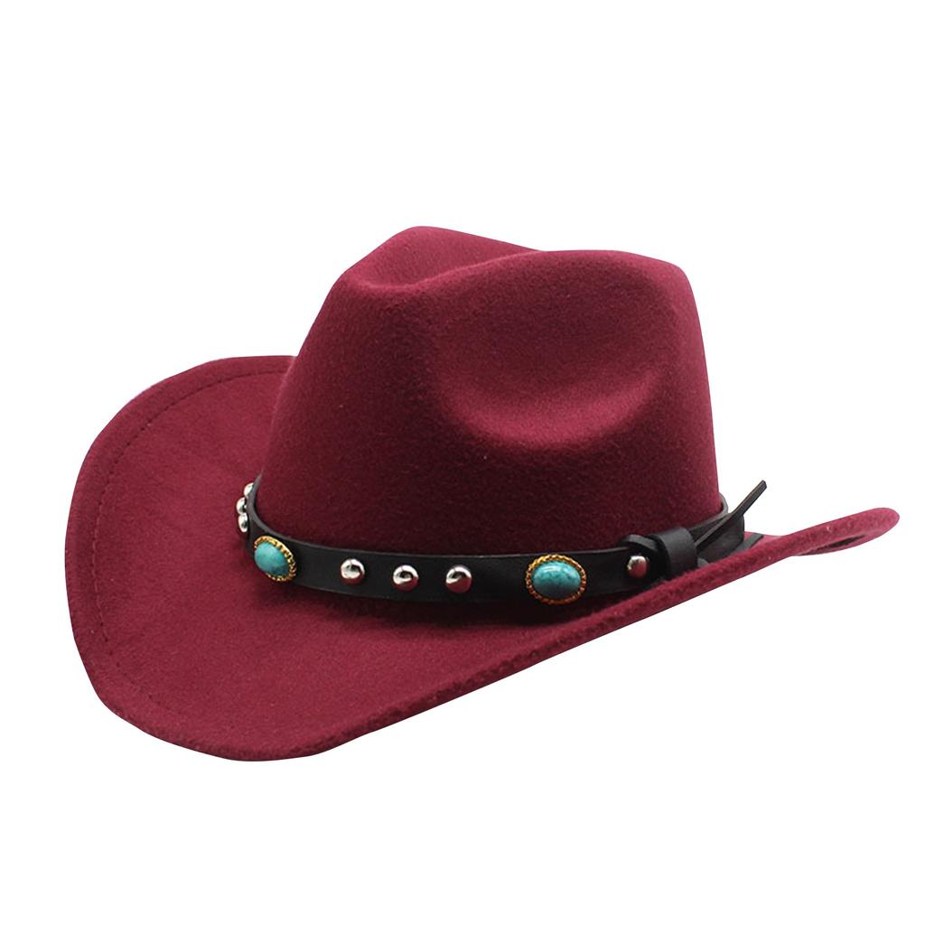 Ковбойская шляпа в этническом стиле, осенне-зимняя мужская и женская шляпа с заклепками и джазовая шляпа