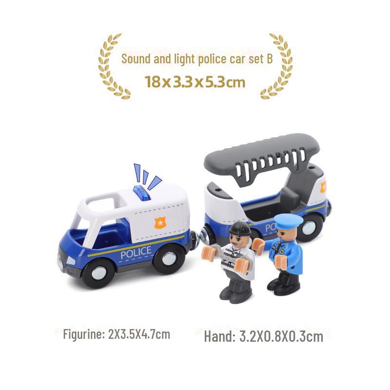 Магнитная многофункциональная машинка Томас: Машины скорой помощи и полиции, совместимые с деревянными рельсами