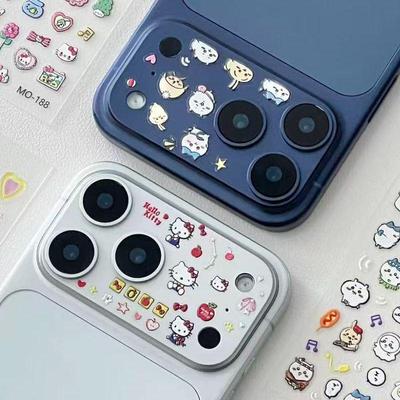 Милый котенок водонепроницаемая 3D декоративная наклейка для чехла iPhone 17