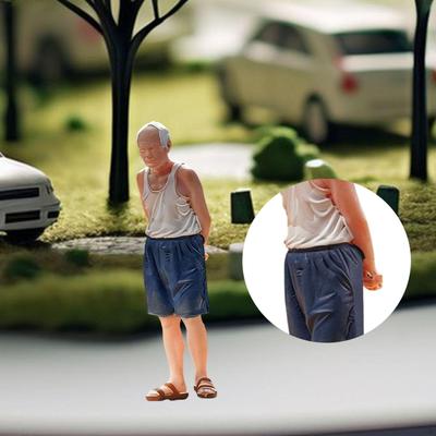 1/64 Миниатюрная фигурка Старика Диорама Крошечные Коллекции Маленькие Люди Фигурка Фотография
