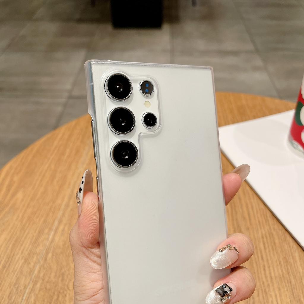 S25ultra Матовый Простой Жесткий Чехол Подходит для Чехла для Мобильного Телефона Samsung S24 A56 Защитный Чехол A35 Однотонный Внешний Противоударный