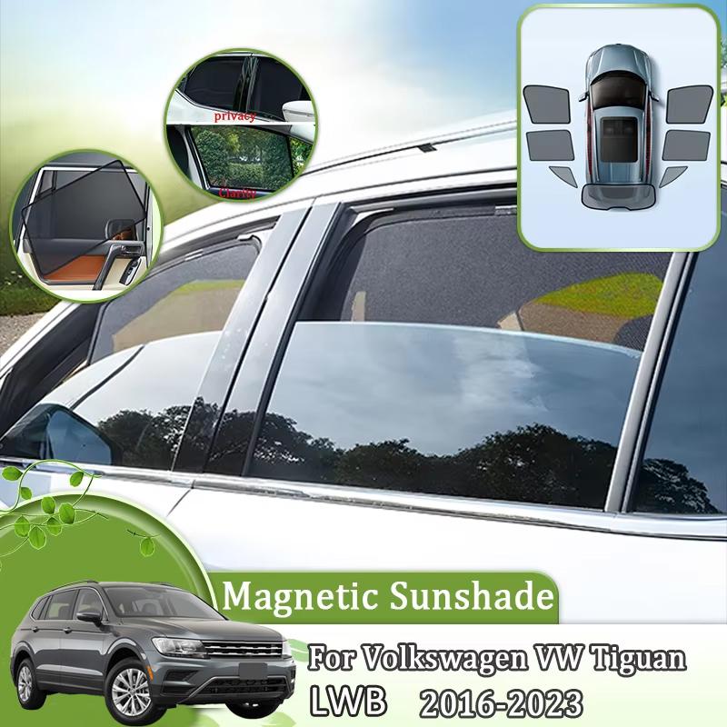 Магнитные солнцезащитные шторки для автомобиля для Volkswagen VW Tiguan Allspace L LWB 5-местный MK2 2018- Козырьки Защита от солнца Защита от посторонних глаз