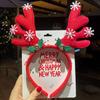 2024 New Year Christmas Hair Bands Cute Deer Horn Santa Claus Tree Headwear Hair Accessories For  Xmas Gifts Party Supplies