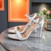 Large Size 45 Women's Sandals 2024 Summer High Heels Fashion Open Toe Sandals Buckle Party Shoes Sexy Thin Heels Wedding Shoes