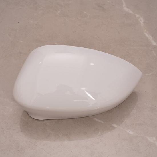 Clip-on White Left Side Wing Mirror Cover Cap Replacement For Fiat 500 2007-2022