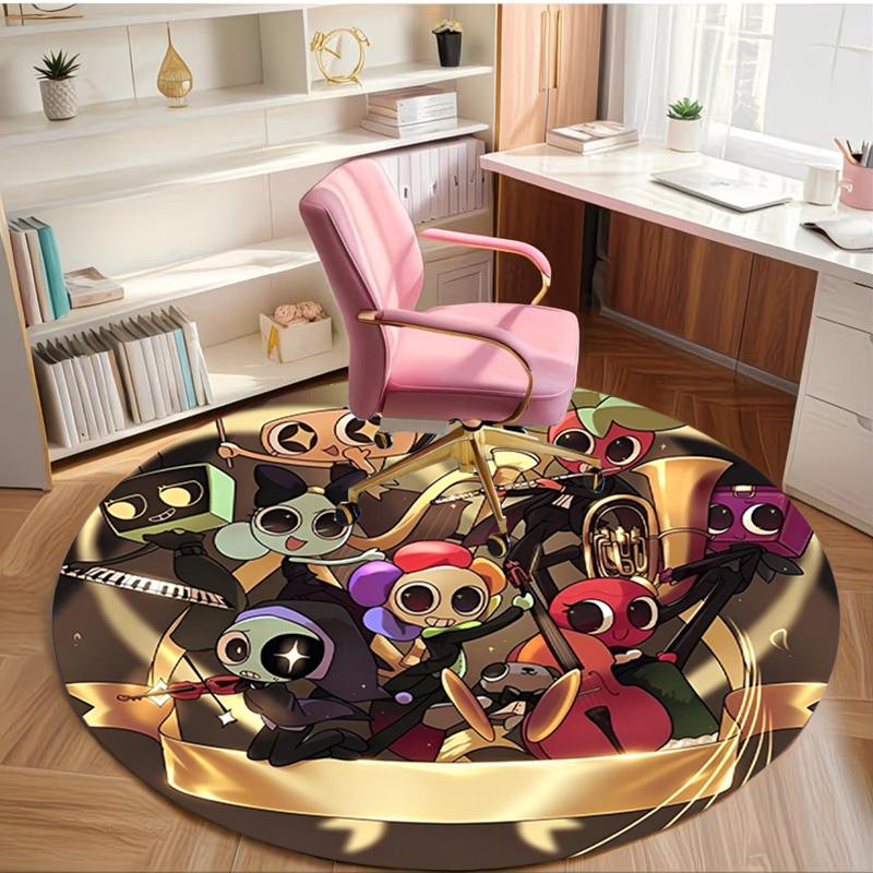 Dandy's World Print Round Rug, Washable Floor Carpet, For Entryway Dorm Laundry Room Office Study, Home Decor Birthday Christmas Gift