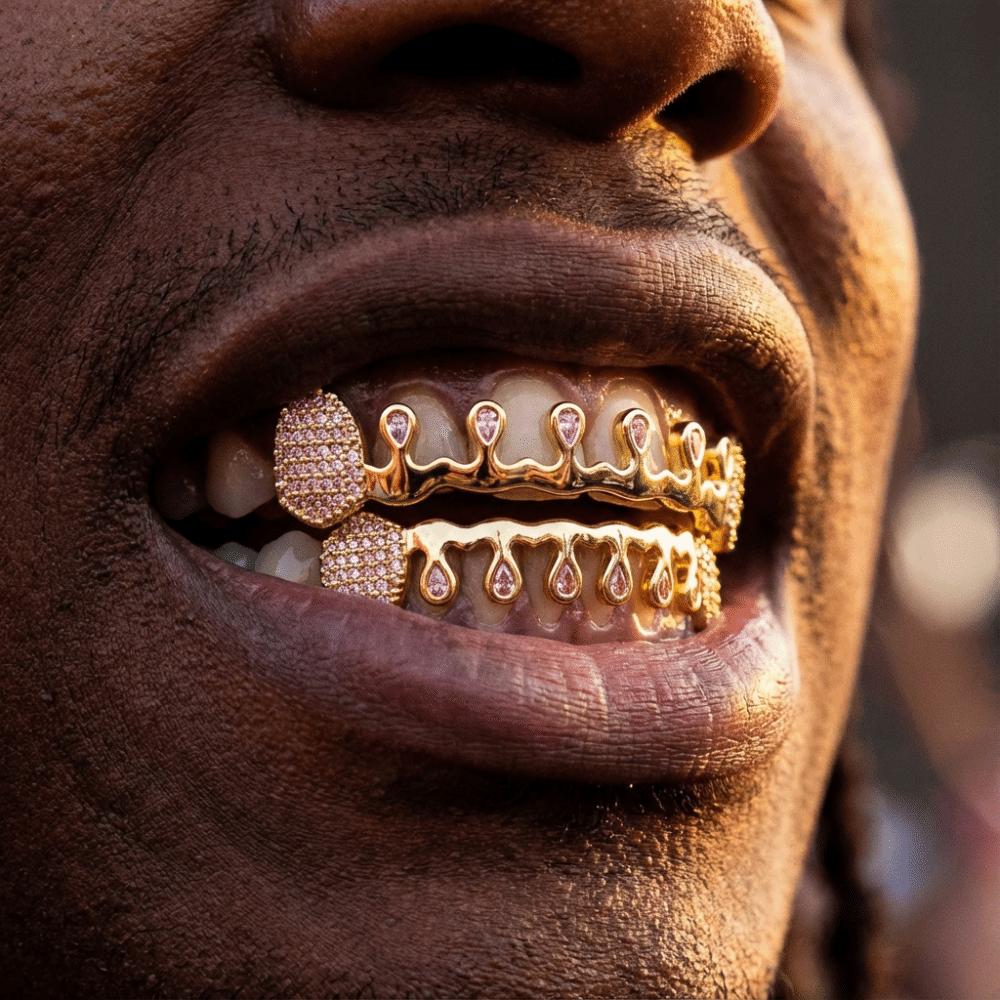 Punk Rhinestone Tooth Caps Removable Charm Teeth Grillz Gift Men Women Jewelry Party Cosplay