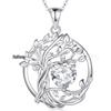 Tree of Life Double-layer Necklace: Women's 925 Sterling Silver with Twelve Birthstones