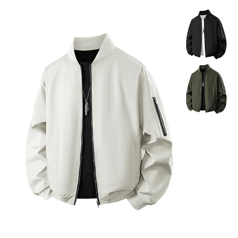 Spring and Autumn Men's Baseball Jacket Casual Pilot Solid Color Men's Youth Casual Jacket