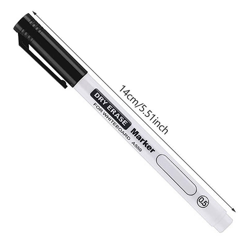 Erasable Whiteboard Pen Extremely Thin 0.5Mm Dry Erasing Pen Office Examination