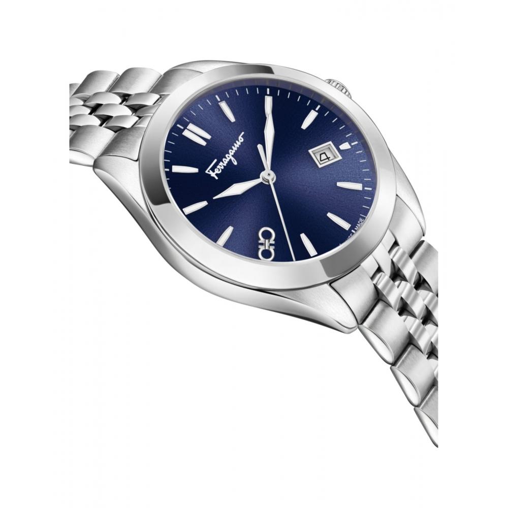 Salvatore Ferragamo Ferragamo Classic Bracelet Watch Silver Stainless Steel Blue