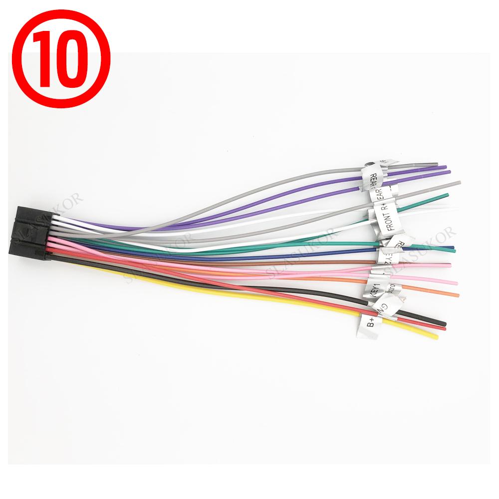 Car Unit Stereo Wire Cable Harness Compatible Car Radio Android Interface MIC RCA USB Audio and video cable microphone Adapter