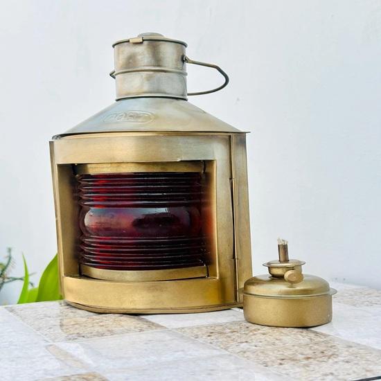 Набор из 2 морских латунных масляных фонарей, морской латунный бортовой огонь, коллекционный корабельный фонарь, морская масляная лампа, настраиваемый фонарь 27,94 см