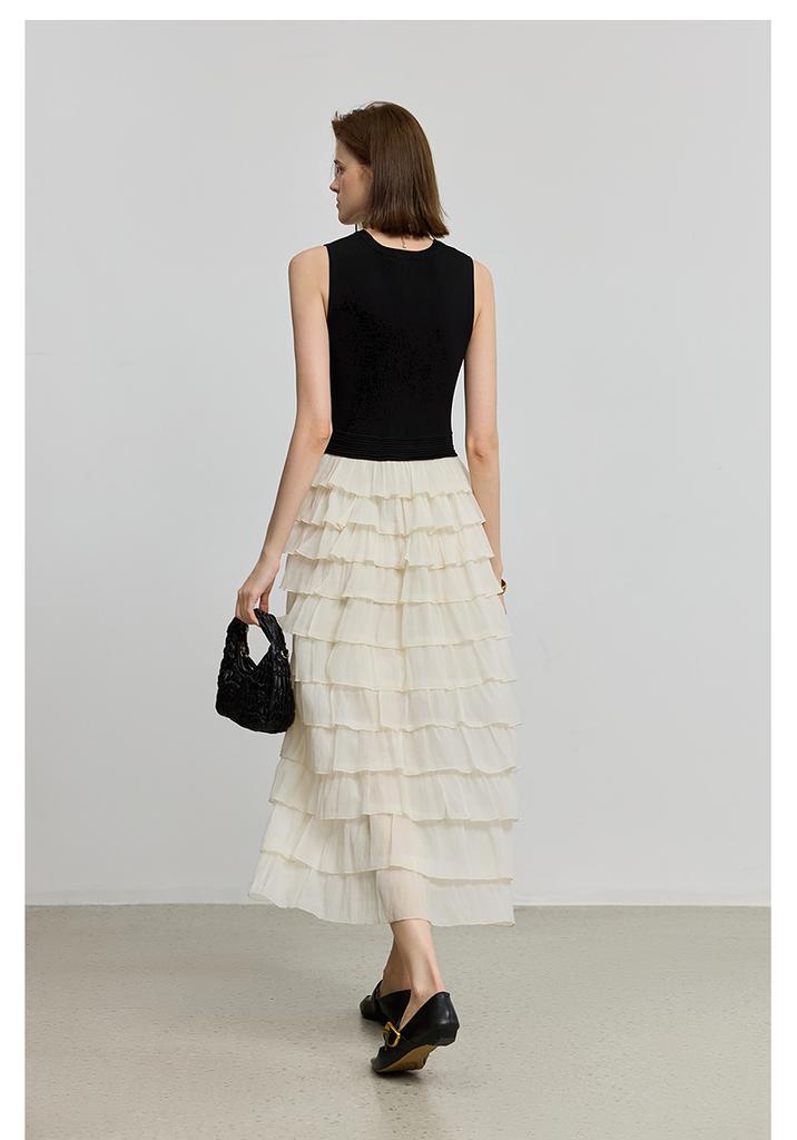 LILY sleeveless vest dress cake skirt
