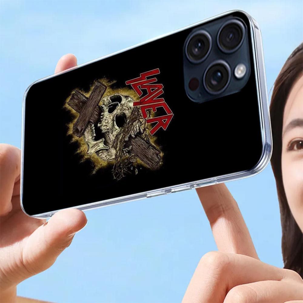 Slayer Heavy Metal Rock Band Capa Phone Case For Iphone 17 Air 16 Pro Max 15 12 Pro 14 Plus 17E 16E 11 13 Mini Cover Cases Funda