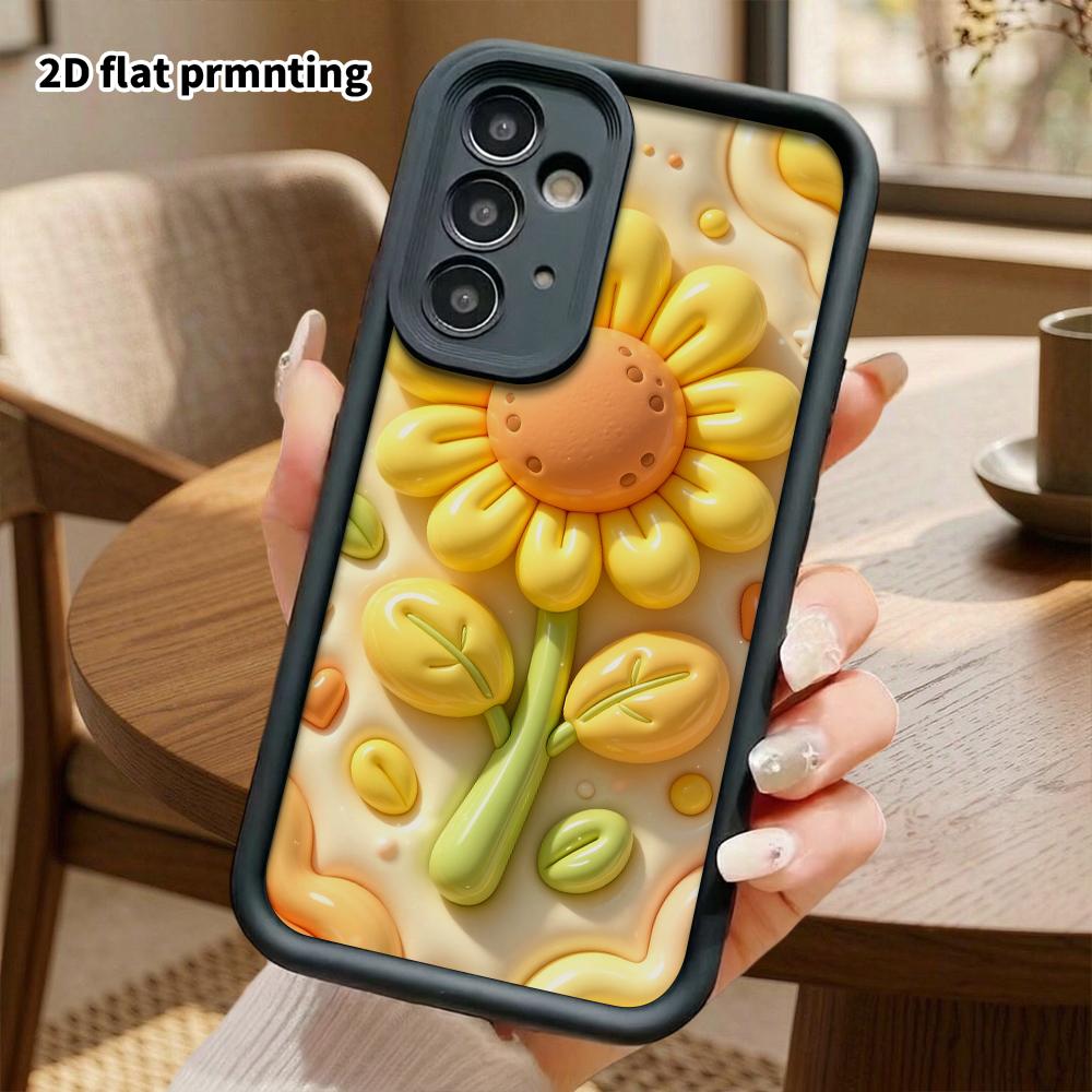 Чехол для телефона: 2D плоский дизайн, подходящий для защитного чехла Samsung Galaxy A34 A35 M05 M06 S20 S22 S21 FE Plus 5G, расцветший подсолнух, идеальный Рождественский an