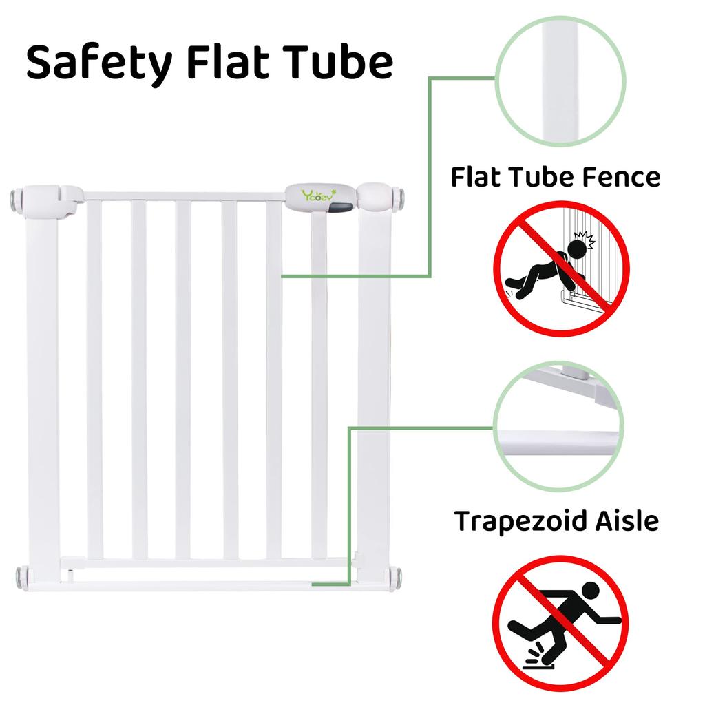 Ycozy BabySafe Детские ворота Лестница Инновационные защитные ворота Дети Ворота для домашних животных Автоматически закрывающиеся детские ворота Детское ограждение Натяжной тип Детское ограждение с