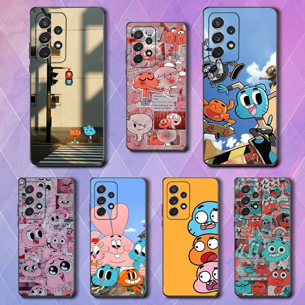 AMAZING WORLD OF G-GUMBALL Phone Case For Samsung S25,S24,S23,S22,S21,S20,S10,Ultra,Plus,Lite,FE,Soft Silicone Black Cover