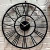 Часы Железные Абстрактные Аналоговые Настенные Часы (38 см, Черный)