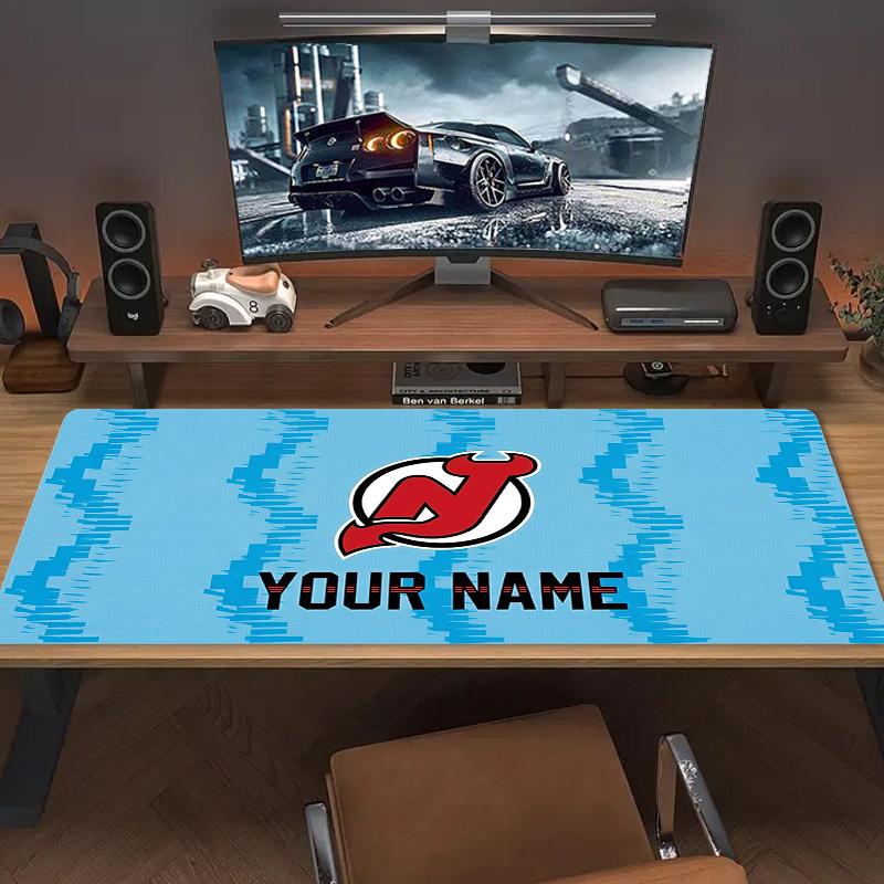 New Jersey Devils Print Cushion Non-slip Laptop Tablet Big Mousepad XXL Mat Mini PC Playmat With Lock edge
