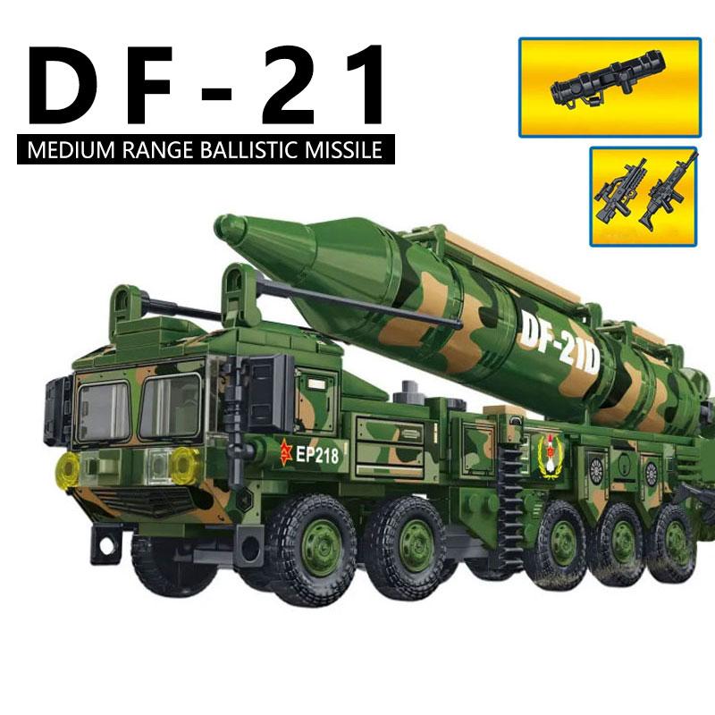 476 деталей DF-21D баллистическая ракета конструктор, сборка головоломка ракета игрушки, ручные DIY украшения для мальчиков, детские подарки