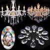 10Pcs Clear Glass Prisms Chandelier Pendant Light Lamp Part