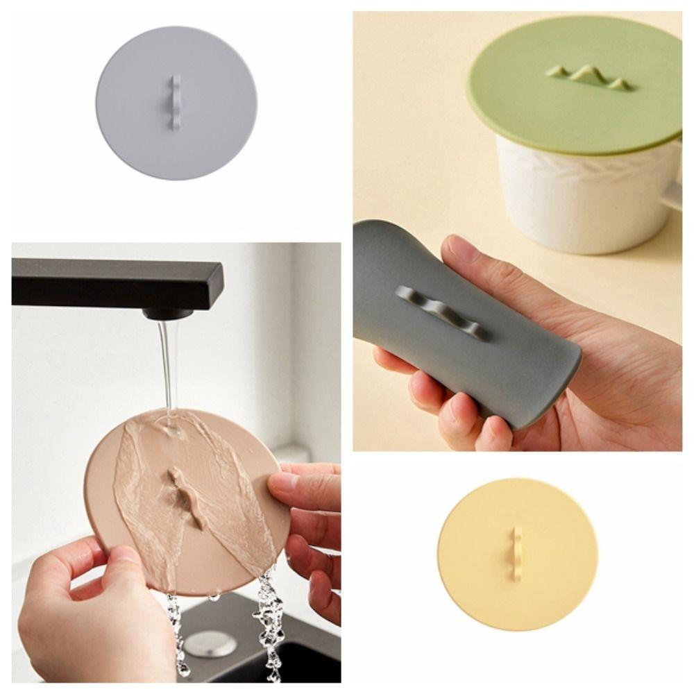 Round Glass Cup Cover Dustproof Mug Sealed Cap Cup Accessories Water Cup Lid Office Use