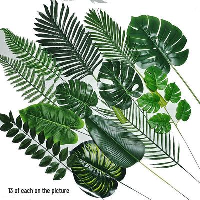 Искусственные листья монстеры и ареки для свадебных и лесных декораций