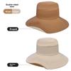 Brim Reversible Wide Sun Hat With Solid Color Design For Summer Casual Use