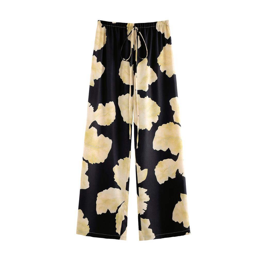 Women's Loose Casual Pants European Beauty Spring Summer Print Casual Pants