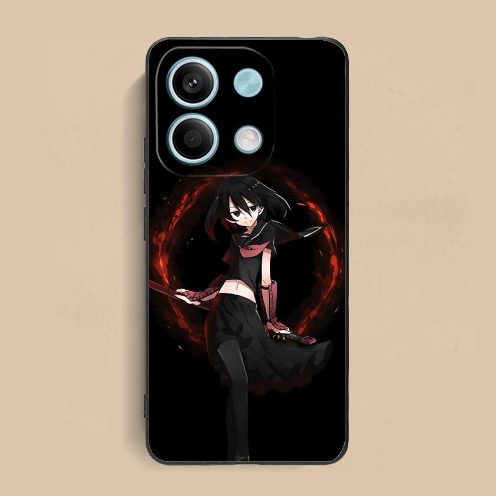 Матовый ТПУ чехол для мобильного телефона Akame Kurome для Xiaomi Redmi Note 14 13 12 11 S Pro Plus 4G 5G Цветной печатный чехол