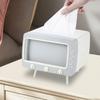 Коробка для салфеток в стиле ретро-телевизора Kawaii с подставкой для мобильного телефона, многофункциональный держатель для домашнего декора гостиной и офиса