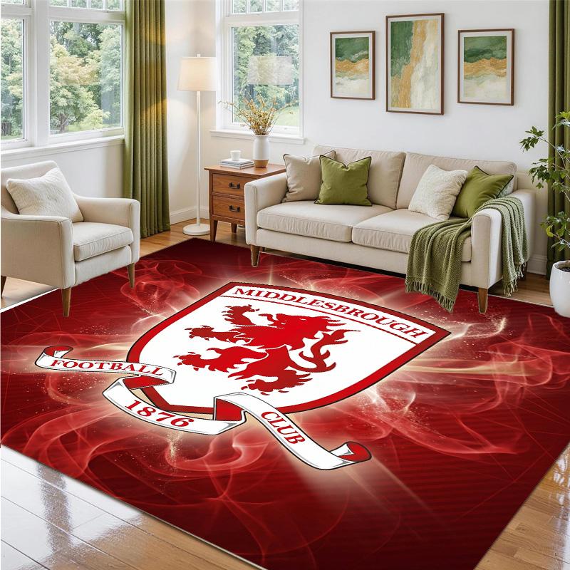 Middlesbrough Design Crystal Velvet Rug Soft Decorative Mat for Bedroom Entrance