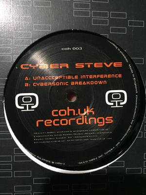 12-дюймовая пластинка CYBER STEVE - Недопустимые помехи COH003 Cohesion 2002 UK Танцевальная и электронная Б/У